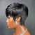 cheap Human Hair Capless Wigs-Short Bob Wig Human Hair Short Pixie Cut Wigs for Black Women 100% Human Hair None Lace Front Wigs Natural Black