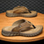 cheap Outdoor Sandals-Men&#039;s Leather Sandals Summer Sandals Slippers &amp; Flip-Flops Retro Walking Casual Daily Vacation Beach Comfortable Shoes Dark Grey Dark Brown