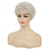 cheap Older Wigs-Short White Wigs for Women Synthetic Layered Curly Pixie Wig with Bangs Natural Looking Costume Hair Wig