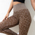 halpa Jooga-leggingsit ja sukkahousut-Naisten Joogahousut Jooga leggingsit Korka vyötärö Pilates Kuntosaliharjoitus Treenata Pyöräily Sukkahousut Leopardikuvio Musta Purppura Fuksia Urheilu Urheiluvaatteet Elastinen Ohut