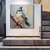 voordelige Olieverfschilderijen-handgemaakte abstracte herten olieverfschilderij op canvas getextureerde kunst aan de muur dier schilderij getextureerde herten schilderij abstracte kunst aan de muur getextureerde vogel papegaaien