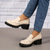cheap Women&#039;s Slip-Ons &amp; Loafers-Women&#039;s Chunky Platform Loafers – Black Slip-On Round Toe Lug Sole Shoes for Casual &amp; Office Wear