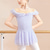 baratos Roupa Infantis de Dança-Roupas de Dança para Crianças Balé Vestido Laço Fru-Fru Cor Pura Para Meninas Espetáculo Treino Manga Curta Alto Misto de Algodão