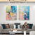 cheap Abstract Paintings-Handmade Colorful Abstract Painting on Canvas Pink Painting Blue Painting Bright Wall Art Fantasy Painting Texture Painting Large Abstract Painting Framed Ready To Hang