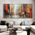 cheap Oil Paintings-Handmade Oil Painting Canvas Wall Art Decoration Modern Abstract Architectural Streetscape for Home Living Room Decor Rolled Frameless Unstretched Painting