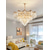 voordelige Kroonluchters-led kroonluchter 50/65cm 9/12 kop lamp niet inbegrepen gegalvaniseerde afwerking kristal metaal moderne eigentijdse stijl slaapkamer eetkamer mini hanger 110-240v