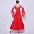 cheap Ballroom Dancewear-Ballroom Dance Dress Pure Color Splicing Crystals / Rhinestones Women&#039;s Performance Training Long Sleeve Mesh Milk Fiber