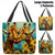 cheap Graphic Print Bags-Women&#039;s Tote Shoulder Bag Canvas Tote Bag Polyester Shopping Holiday Beach Print Large Capacity Foldable Lightweight Giraffe Yellow Blue