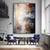 cheap Oil Paintings-Gray Gold Textured Paintinghandmade  Abstract Painting Hand-painted gold foil Acrylic Paintings Minimalist artwork Wall Art painting  for Living Room bedroom artwork
