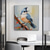 voordelige Olieverfschilderijen-handgemaakte abstracte herten olieverfschilderij op canvas getextureerde kunst aan de muur dier schilderij getextureerde herten schilderij abstracte kunst aan de muur getextureerde vogel papegaaien