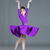 cheap Latin Dancewear-Latin Dance Kids&#039; Dancewear Dress Pure Color Splicing Girls&#039; Performance Training Long Sleeve High Polyester