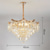 voordelige Kroonluchters-led kroonluchter 50/65cm 9/12 kop lamp niet inbegrepen gegalvaniseerde afwerking kristal metaal moderne eigentijdse stijl slaapkamer eetkamer mini hanger 110-240v