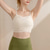 cheap Sports Bra-Women&#039;s Light Support Sports Bra Running Bra Open Back Removable Pad Bra Top Padded Fitness Leisure Sports Running Breathable Lightweight Soft White Brown Green Solid Colored