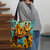 cheap Graphic Print Bags-Women&#039;s Tote Shoulder Bag Canvas Tote Bag Polyester Shopping Holiday Beach Print Large Capacity Foldable Lightweight Giraffe Yellow Blue