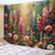 cheap Landscape Tapestry-Valentine&#039;s Day Colorful Flowers Field Hanging Tapestry Wall Art Large Tapestry Mural Decor Photograph Backdrop Blanket Curtain Home Bedroom Living Room Decoration