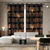 cheap Curtains &amp; Drapes-Vintage Bookshelf Blackout Curtains Door Insulation Outdoor Balcony Rest Living Room Home Decoration 2-piece Set of 3d Digital Printing Perforated