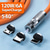 cheap Cell Phone Cables-Passenger Cable Rotating Magnetic Cable 540 Degrees Fast Charging Silicone TYPEC Triple Hand Travel Magnetic Cable Charging Cable