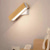 cheap Indoor Wall Lights-LED Wall Lamp 4W Nordic Minimalist Wooden Modern Adjustable Lighting Bar Restaurant Living Room Porch Wall Lamp Corridor Decoration 110-240V