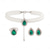 voordelige Sieradensets-Bruidssieradensets 3 Zirkonia Strass 1 Ketting 1 Ring Oorbellen Dames Elegant Zoet Schattig meetkundig Liefde Kostbaar Sieraden set Voor Bruiloft Lahja