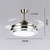 preiswerte Deckenventilator-Leuchten-LED-Deckenventilatoren 108 cm 1-flammig dimmbar galvanisierte/lackierte Oberflächen Metall Acryl modern nordischer Stil Schlafzimmer Esszimmer nur dimmbar mit Fernbedienung