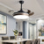 cheap Ceiling Fan Lights-LED Ceiling Fans 108cm 1-Light Dimmable Painted Finishes Metal Acrylic  Modern Nordic Style Bedroom Dining room ONLY DIMMABLE WITH REMOTE CONTROL