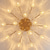 abordables Diseño Sputnik-Lámpara LED blanca cálida 73/80/85 cm 9/12/15 luces lámpara de techo de cristal de lujo moderna pantalla de flores de cristal LED montaje semi empotrado dormitorio 110-240v