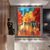 cheap Abstract Paintings-Handmade Oil Painting Canvas Wall Art Decoration Colorful Abstract Rain Street Landscape for Home Decor Rolled Frameless Unstretched Painting
