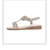 billige Flate sandaler-sølvfargede t-stropper med strass til dame – bohemske, flate bryllupsflip-flops til bruder, strandseremonier og sommerferier
