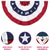 abordables Décoration du Jour de l&amp;#39;Indépendance-Lot de 2 drapeaux plissés patriotiques américains 3x6 pieds 4 juillet jour de l&#039;indépendance grands drapeaux américains banderoles patriotiques étoiles rayures plissées drapeau américain bannières décorations rouge blanc bleu