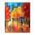 cheap Abstract Paintings-Handmade Oil Painting Canvas Wall Art Decoration Colorful Abstract Rain Street Landscape for Home Decor Rolled Frameless Unstretched Painting