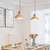 cheap Island Lights-LED Pendant Light 20cm 1-Light Warm White Metal Wood Painted Finishes Bulb Included Modern Style Dining Room Bedroom Pendant Lantern Design 110-240V