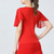 billige Toppene og settene-Latindans Ballroom-dans Topp Glimmer Ren Farge Tvinning Dame Ytelse Trening Kortermet Høy Polyester