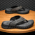 cheap Outdoor Sandals-Men&#039;s Leather Sandals Summer Sandals Slippers &amp; Flip-Flops Retro Walking Casual Daily Vacation Beach Comfortable Shoes Dark Grey Dark Brown
