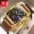 cheap Quartz Watches-OLEVS Men Quartz Watch Creative Outdoor Sports Fashion Luminous Calendar Chronograph Waterproof Leather Watch