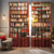 cheap Curtains &amp; Drapes-Vintage Bookshelf Blackout Curtains Door Insulation Outdoor Balcony Rest Living Room Home Decoration 2-piece Set of 3d Digital Printing Perforated