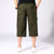 cheap Classic-Men&#039;s Capri Cargo Shorts Cargo Shorts Capri Pants Hiking Shorts Buttons Multi Pocket With Belt Plain Wearable Calf-Length Outdoor Daily Camping &amp; Hiking Fashion Classic Black Army Green