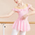 baratos Roupa Infantis de Dança-Roupas de Dança para Crianças Balé Vestido Laço Fru-Fru Cor Pura Para Meninas Espetáculo Treino Manga Curta Alto Misto de Algodão