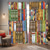cheap Curtains &amp; Drapes-Vintage Bookshelf Blackout Curtains Door Insulation Outdoor Balcony Rest Living Room Home Decoration 2-piece Set of 3d Digital Printing Perforated