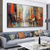 cheap Oil Paintings-Handmade Oil Painting Canvas Wall Art Decoration Modern Abstract Architectural Streetscape for Home Living Room Decor Rolled Frameless Unstretched Painting