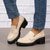 cheap Women&#039;s Slip-Ons &amp; Loafers-Women&#039;s Chunky Platform Loafers – Black Slip-On Round Toe Lug Sole Shoes for Casual &amp; Office Wear