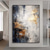 cheap Oil Paintings-Gray Gold Textured Paintinghandmade  Abstract Painting Hand-painted gold foil Acrylic Paintings Minimalist artwork Wall Art painting  for Living Room bedroom artwork