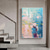 cheap Abstract Paintings-Handmade Colorful Abstract Painting on Canvas Pink Painting Blue Painting Bright Wall Art Fantasy Painting Texture Painting Large Abstract Painting Framed Ready To Hang