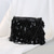 cheap Handbag &amp; Totes-Luxurious Black Evening Clutch with Sparkling Crystal Fringe and Beaded Detail - Perfect for Formal Occasions