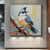 voordelige Olieverfschilderijen-handgemaakte abstracte herten olieverfschilderij op canvas getextureerde kunst aan de muur dier schilderij getextureerde herten schilderij abstracte kunst aan de muur getextureerde vogel papegaaien