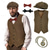 cheap Outfits-Retro Vintage Roaring 20s 1920s Outfits Waistcoat Gentleman Gangster Men&#039;s Halloween Carnival New Year Carnival Party / Evening Masquerade Adults&#039; Cravat Vest Hat All Seasons