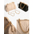 cheap Handbag &amp; Totes-Elegant Women&#039;s Black Leather Clutch with Geometric Design and Gold Chain - Perfect for Evening and Formal Events