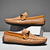 abordables Mocassins décontractés-mocassins en cuir tressé pour hommes - chaussures habillées à boucle élégantes pour les occasions formelles et décontractées