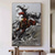 cheap Animal Paintings-Oil Painting Handmade Hand Painted Wall Art Abstract Horse Canvas Painting Home Decoration Decor Stretched Frame Ready to Hang