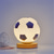 cheap Decorative Lights-3D Football Night Light Euro Cup Solid Wood Base Small Table Lamp Night Light for Study Home Kids Gift Decorations