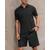 baratos Esportes-Homens Camisa de golfe pólo de golfe Trabalho Casual Lapela Manga Curta Básico Moderno Tecido Botão 2 Peças Primavera Verão Normal Preto Branco Azul Marinho Verde Tropa Camisa de golfe